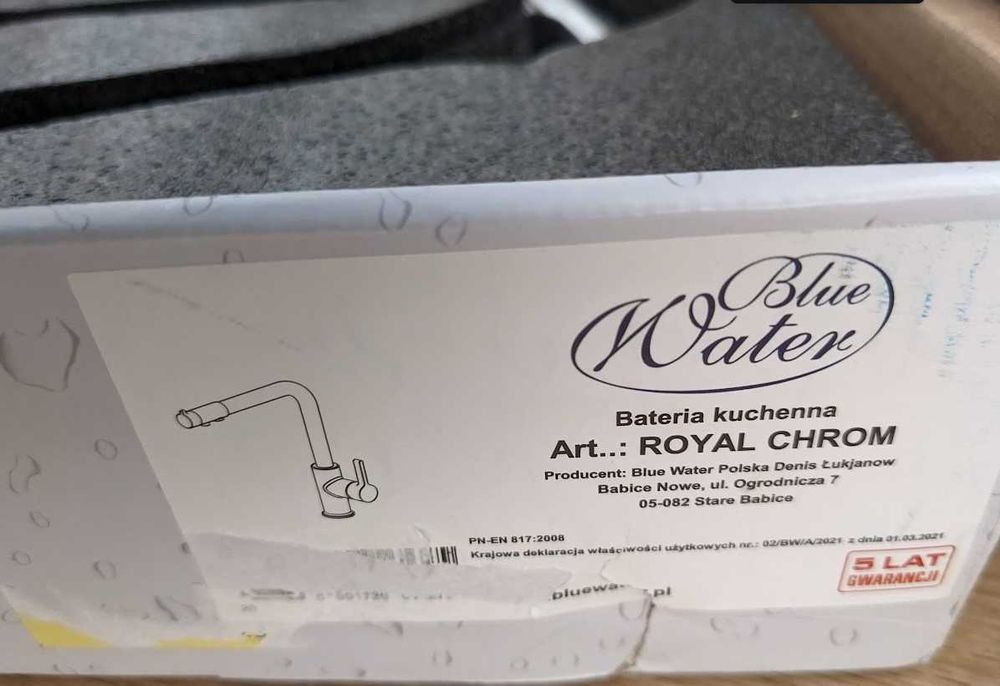 Bateria kuchenna trójdrożna Royal chrom, nowa nieużywana
