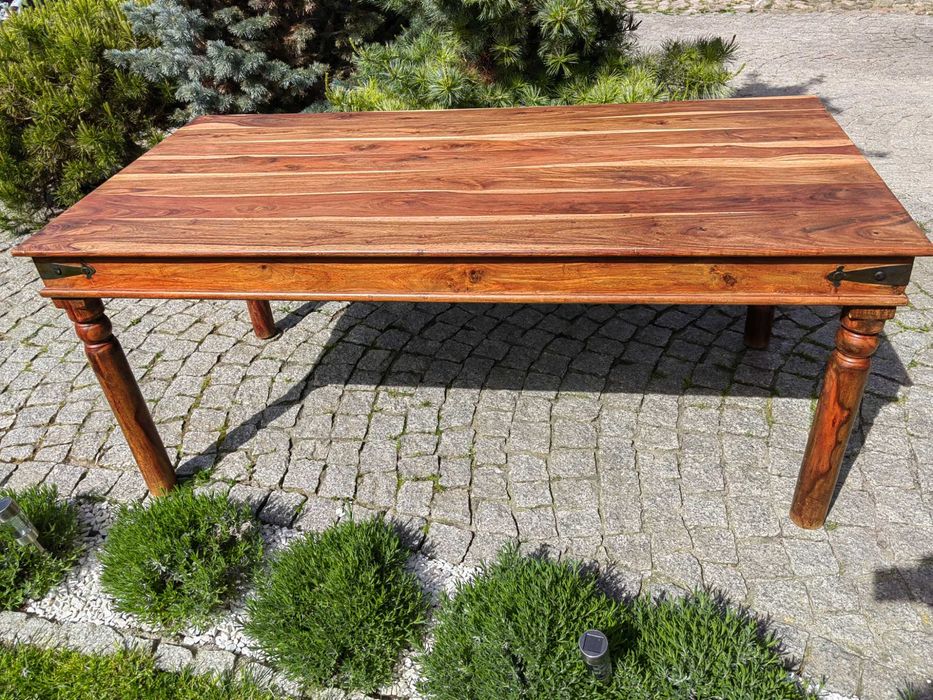 Zestaw mebli indyjskich/kolonialnych, 2 stoły + 6 krzeseł