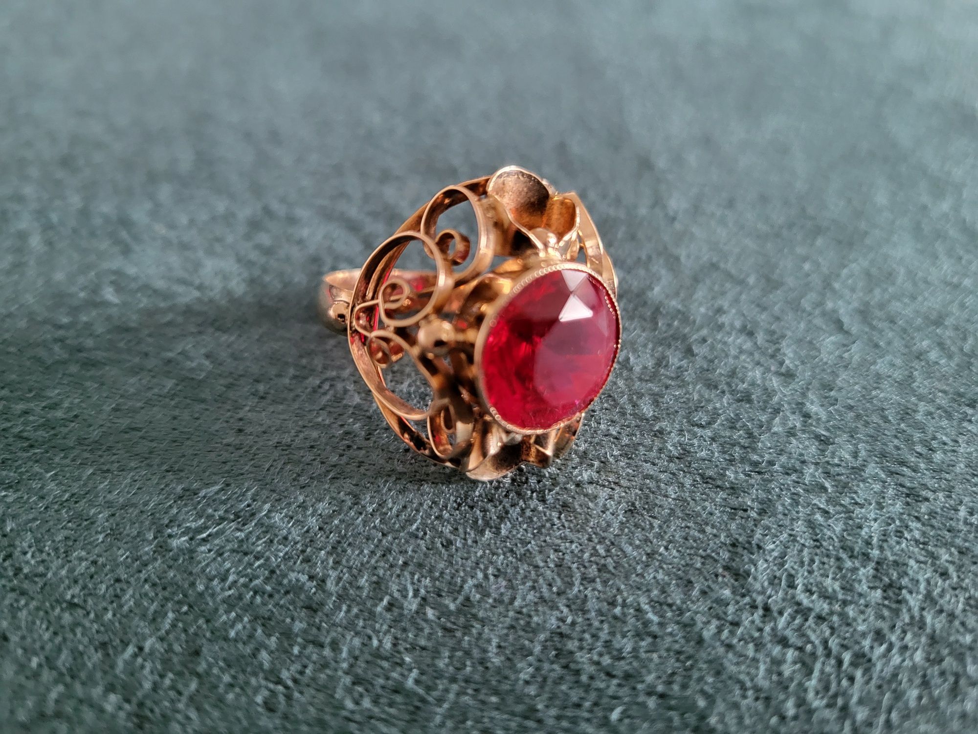 Pierscionek złoto 14karat  próba 583 vintage retro