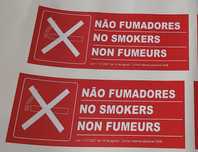Sinaléticas Não fumadores e fumadores