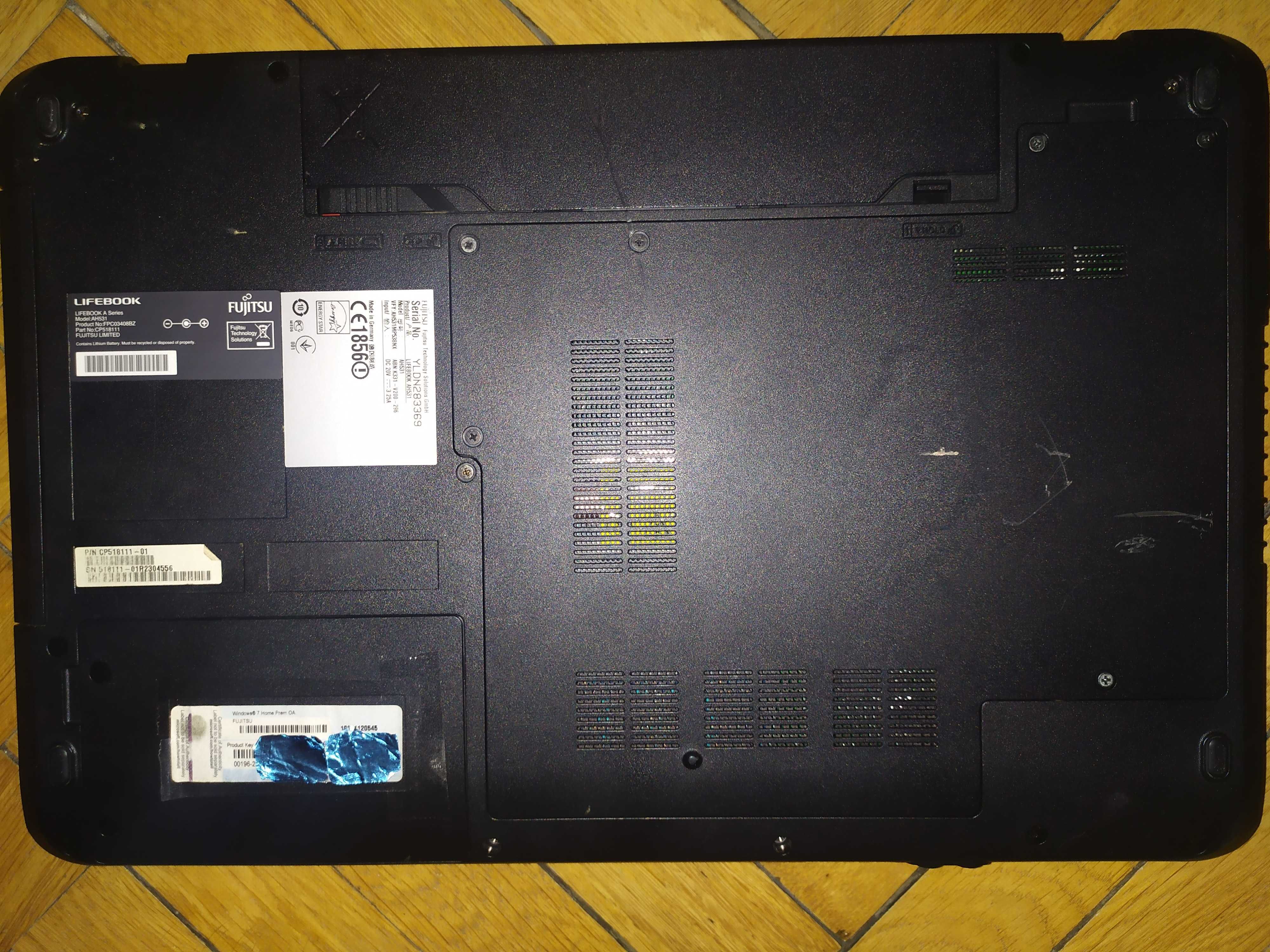 Laptop 15,6 Lifebook FUJITSU ASUS AH531 Intel DUO WIN 10 SSD HDMI
