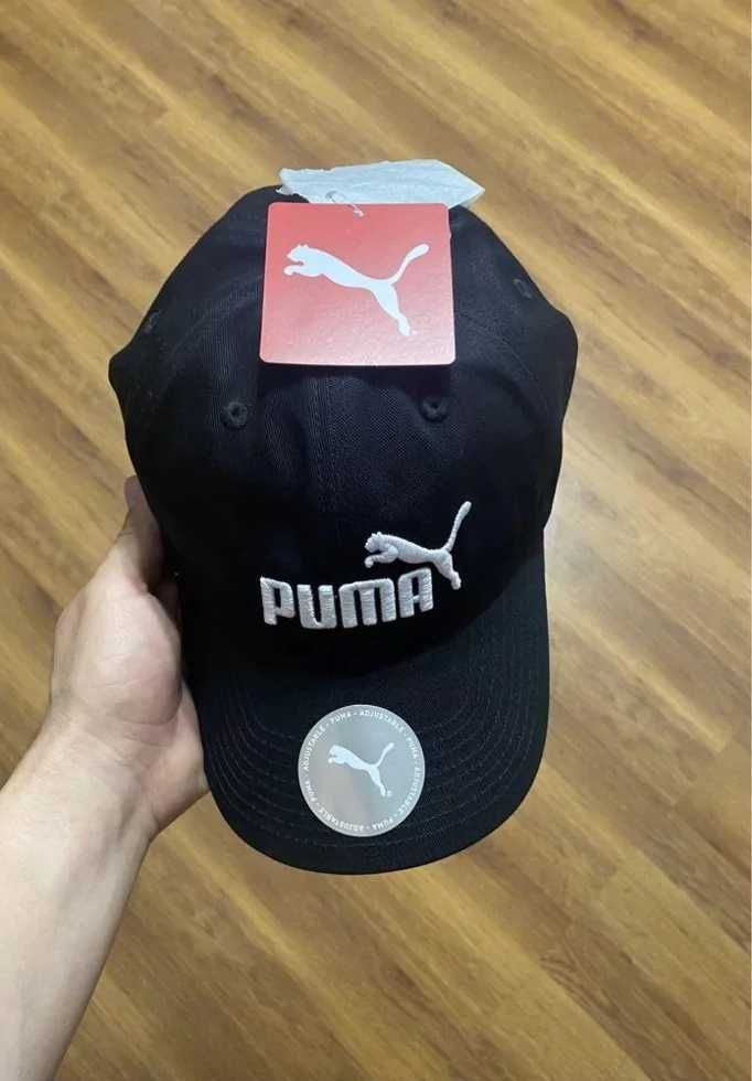 Кепка Puma Logo Орігінал чоловіча чорна коттон