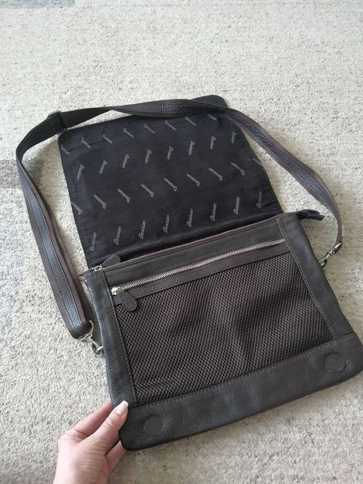 Чоловічий шкіряний портфель Desisan коричневий