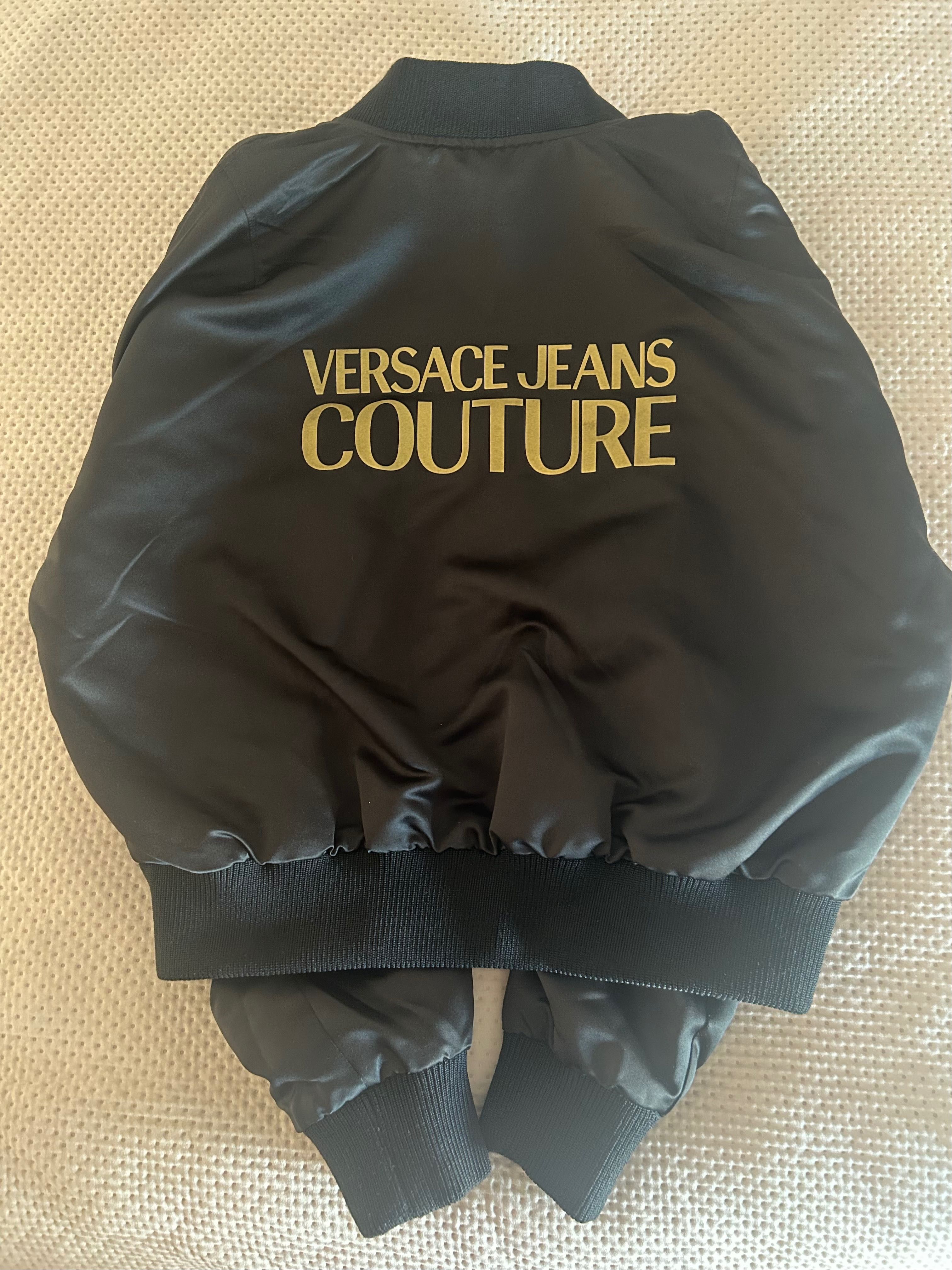 Versace JC dwustronna kurtka bomber Print Bijoux Baroque rozmiar M
