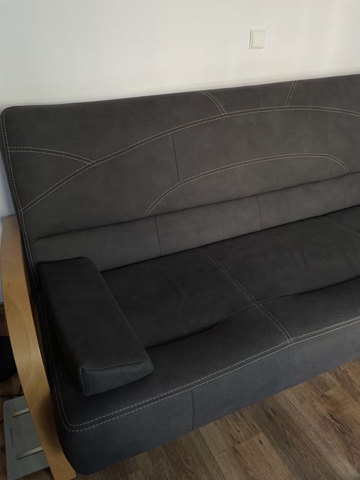 Wersalka dwa fotele fińskie finka grafit sofa rozkładana zestaw wypocz