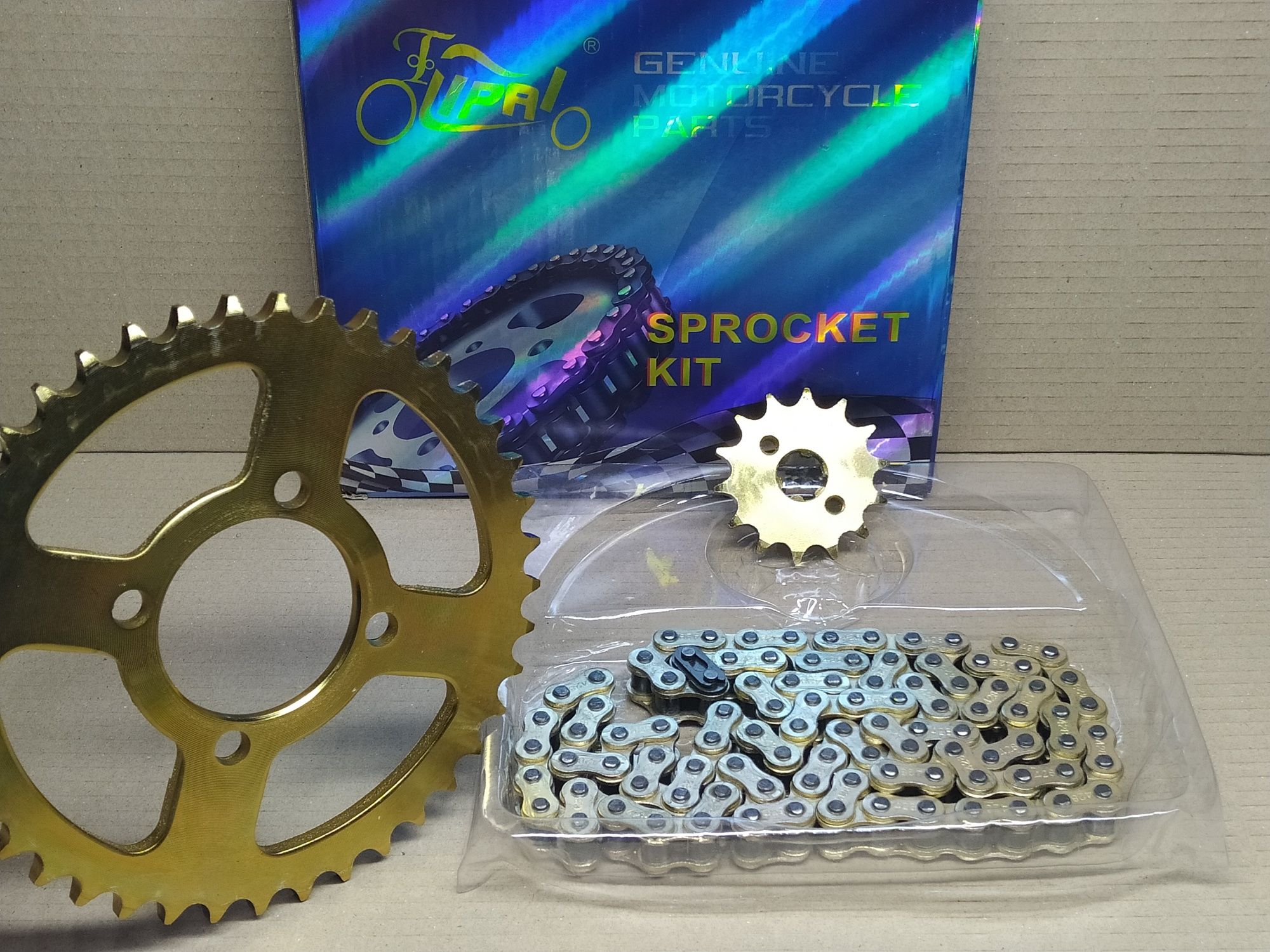 Звезды цепь мопеда Дельта DELTA 14/41 98L к-кт GOLD