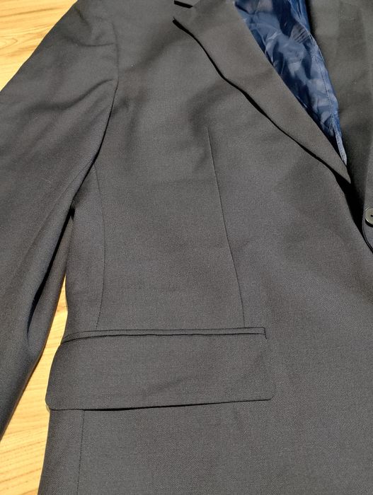 Granatowa Wełniana Męska Marynarka Charles Tyrwhitt  Slim Fit