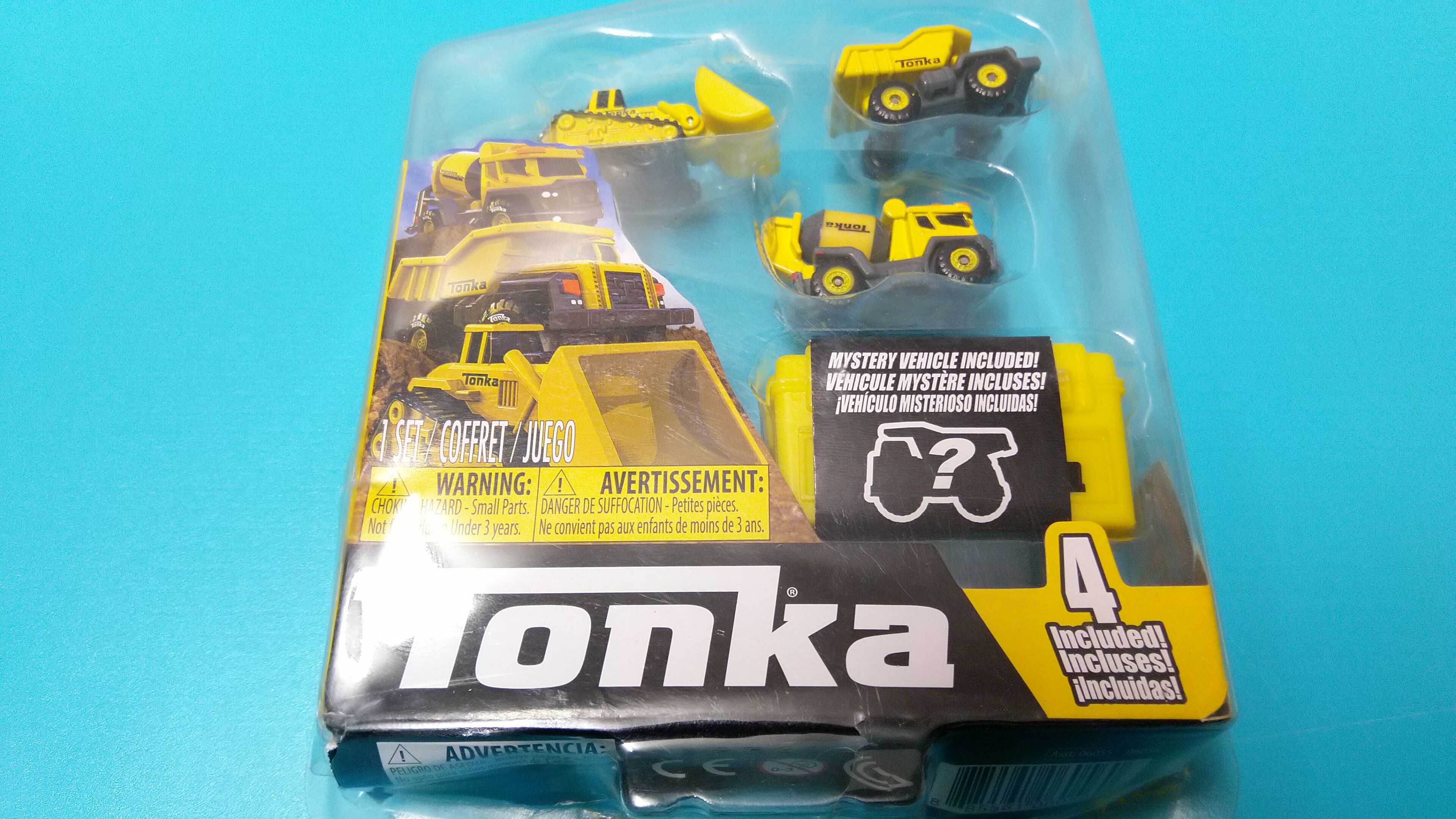 Conjunto de 4 micro miniaturas TONKA: veículos construção/obras