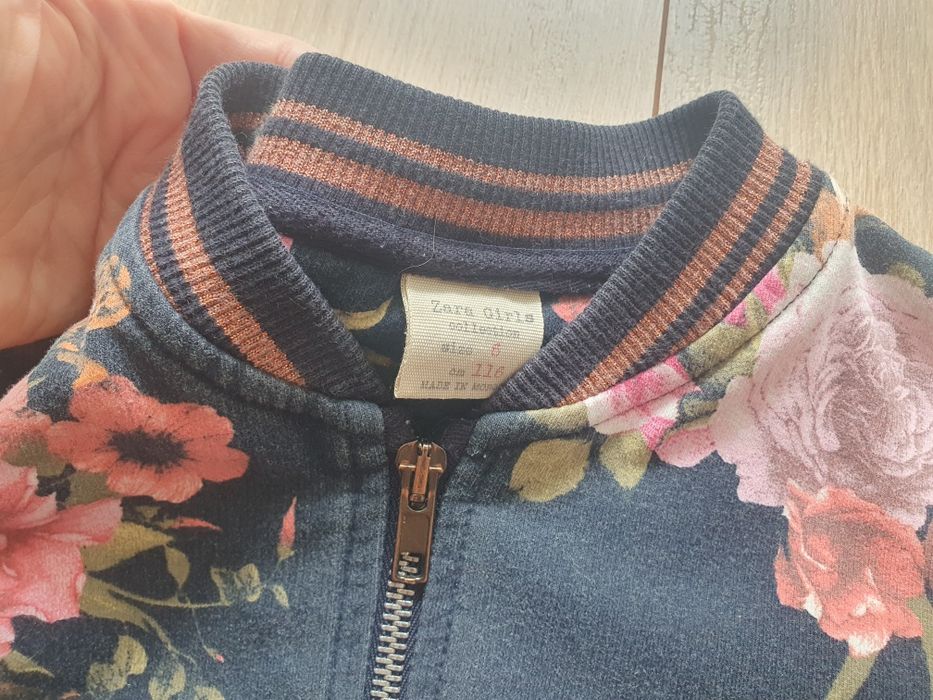 Bluza bomberka Zara 116 róże