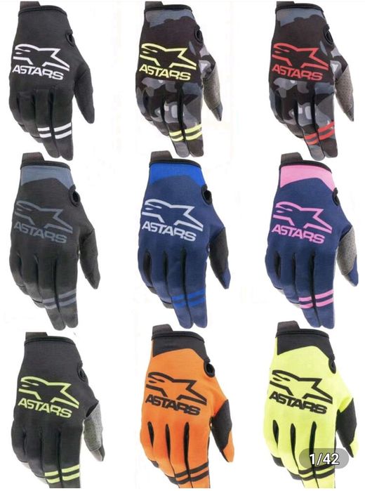 Luvas e óculos motocross