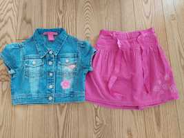 kurtka jeans + spódniczka / zestaw dziewczęcy na 5 lat