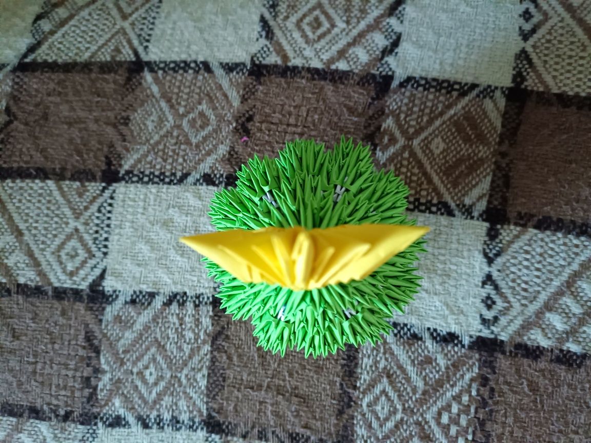 Choinka ze śniegiem Origami Modułowe 3D