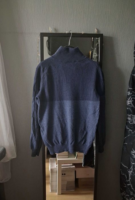 Granatowy sweter Gino Rossi wełna merino kaszmir