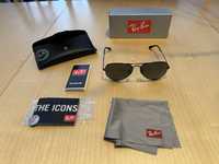 Okulary Ray-Ban Aviator Polarized RB3025, czarne