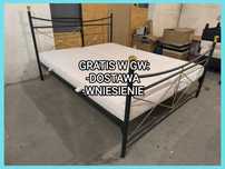 Łóżko 160x200 + Materace piankowe , Metalowe Solidne Niemieckie