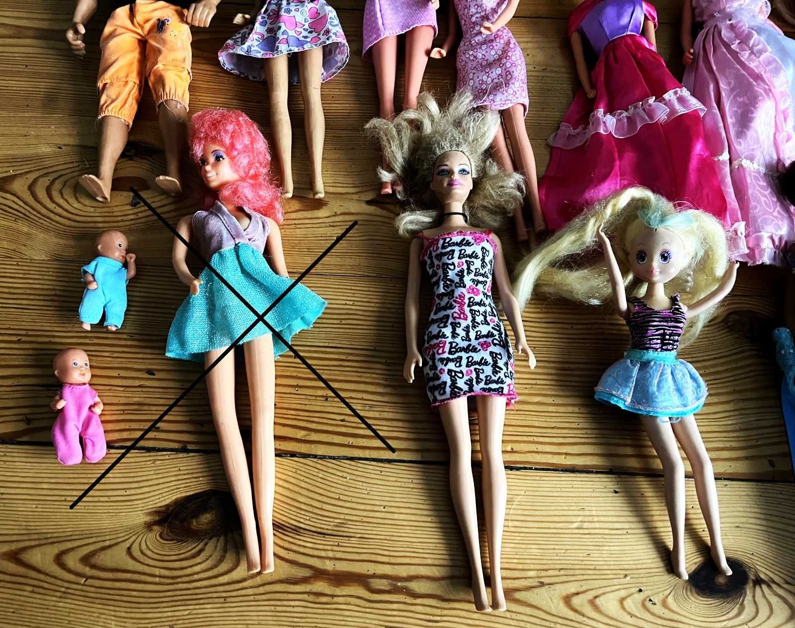 Lalka Lalki Barbie Ken 12 szt +2 dzidziusie