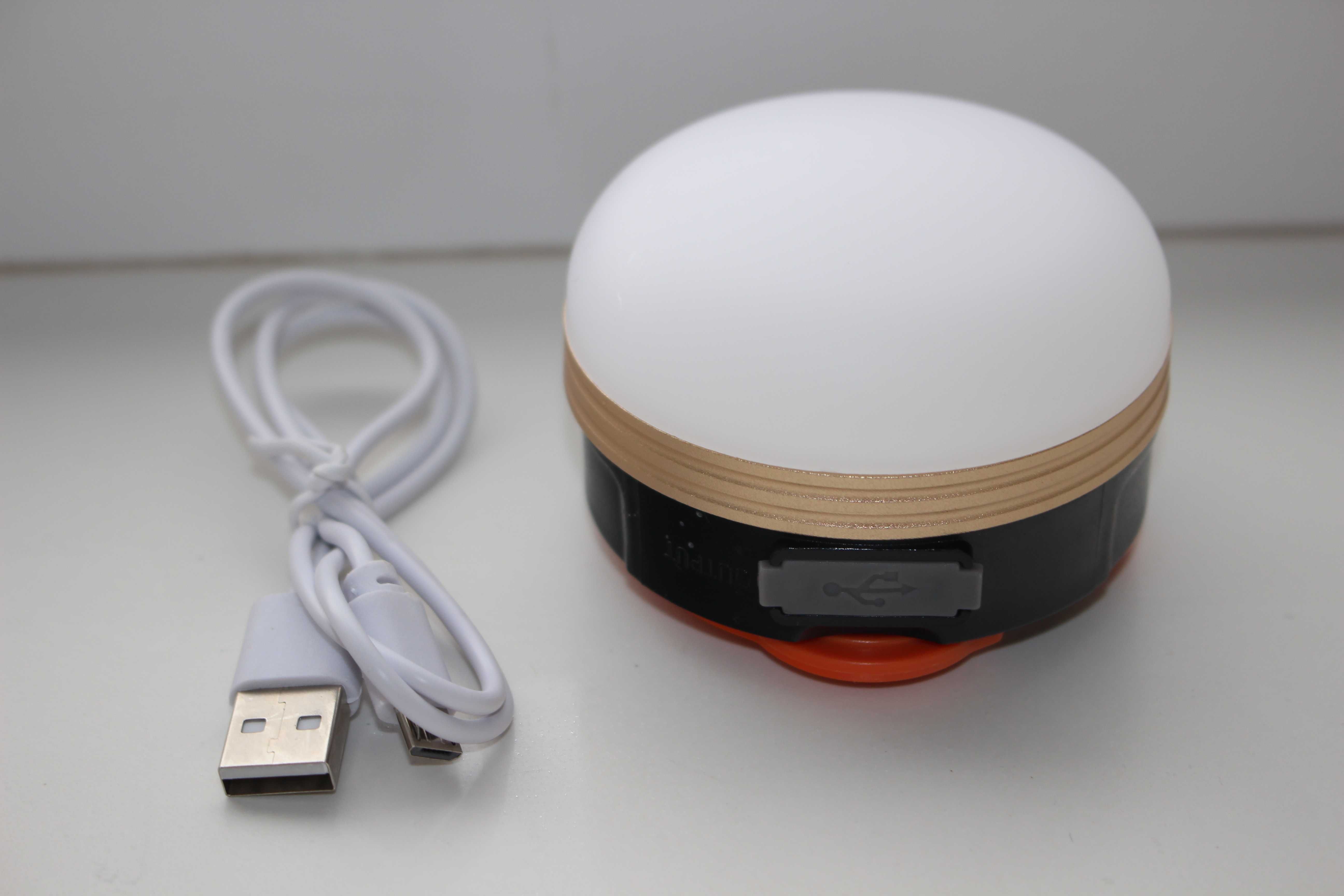 Кемпинговий ліхтарик power bank з акумуоятором 1800mAh карабіном