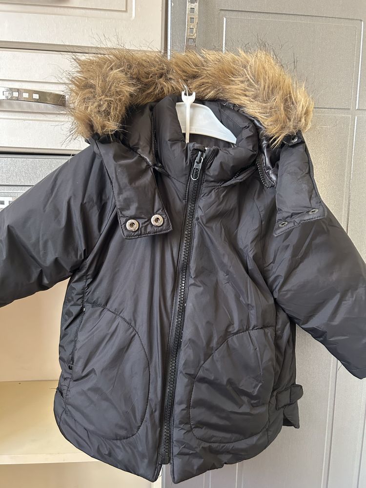Дитяча зимова курточка пуховик Zara 80 см
