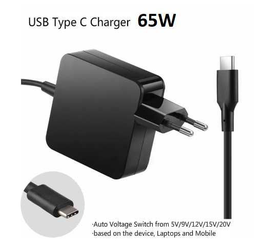 Гурт! Блок живлення Type-C 65W | 5V-20V | Для ноутбуків/MacBook |Новий