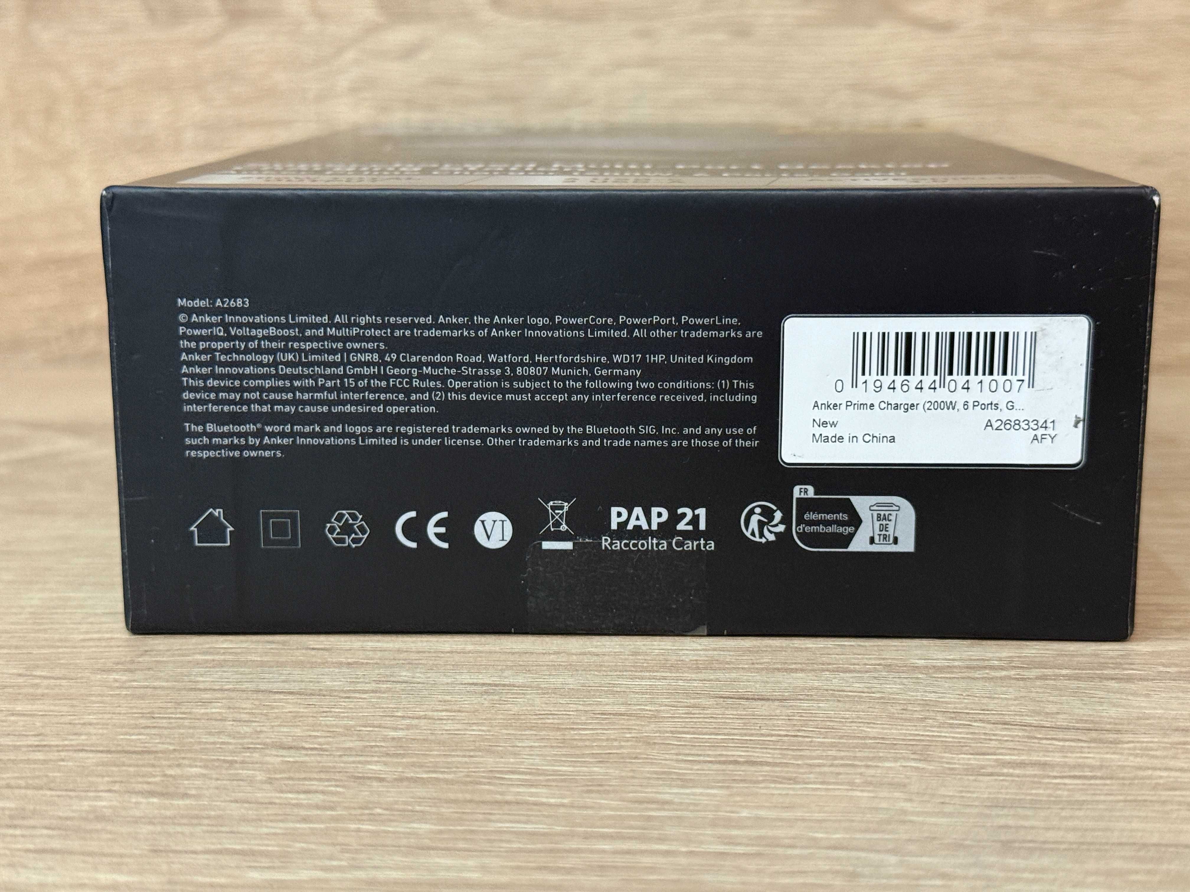 Ładowarka biurkowa Anker Prime GaN 2x USB-A 4x USB Power Delivery 200W