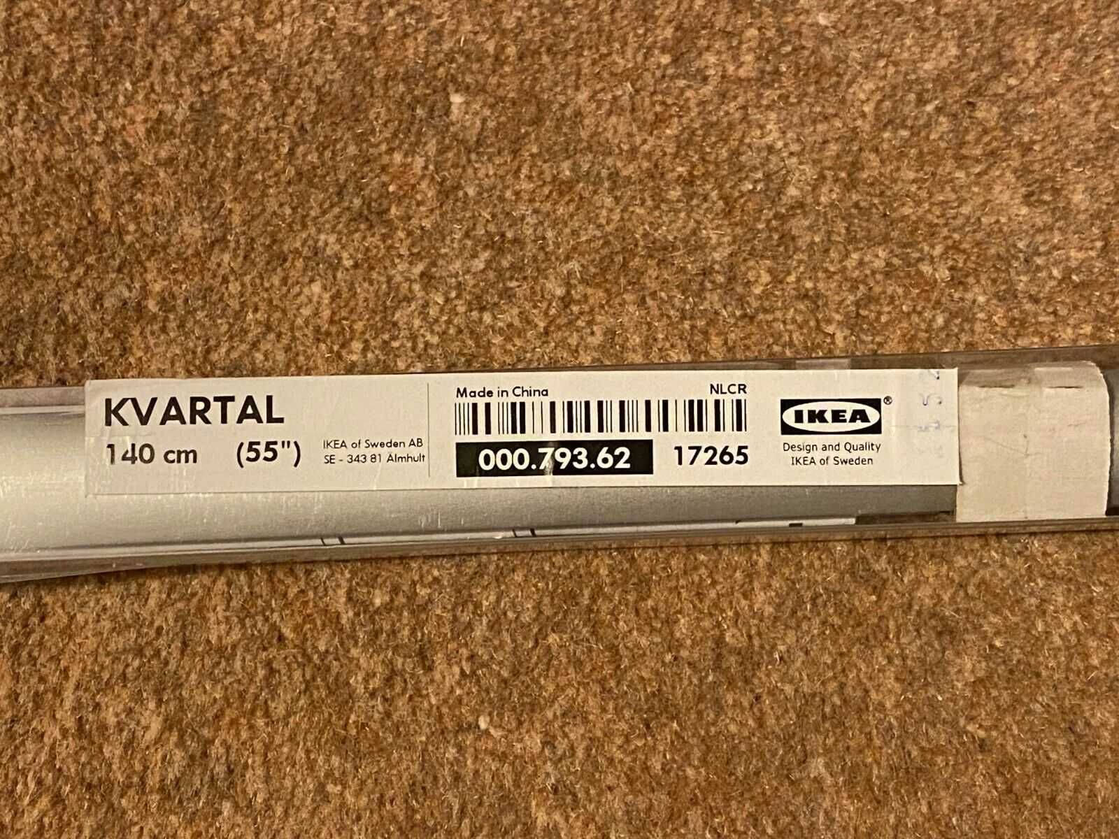 IKEA KVARTAL 000.793.62 Szyna na zasłony srebrna