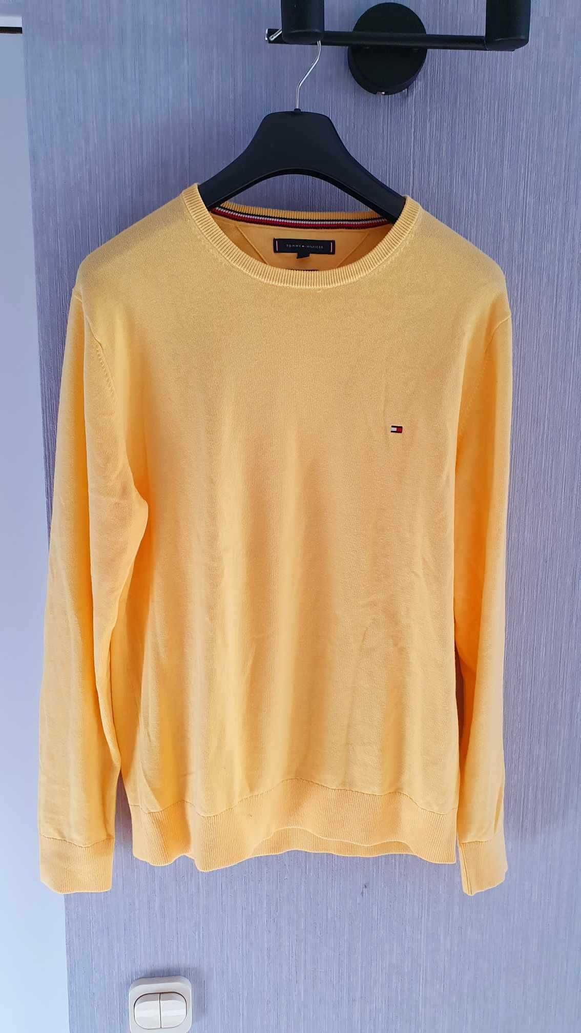 Oryginalny sweter Tommy Hilfiger (żółty, XL)