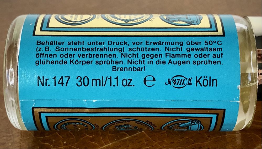 Oryginalna woda kolońska 4711 Blau Gold Kolnisch Wasser spray vintage