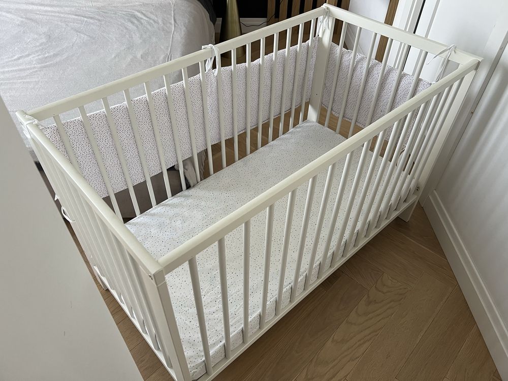 Łóżeczko dziecięce 120x60 Ikea Gulliver wraz z materacem