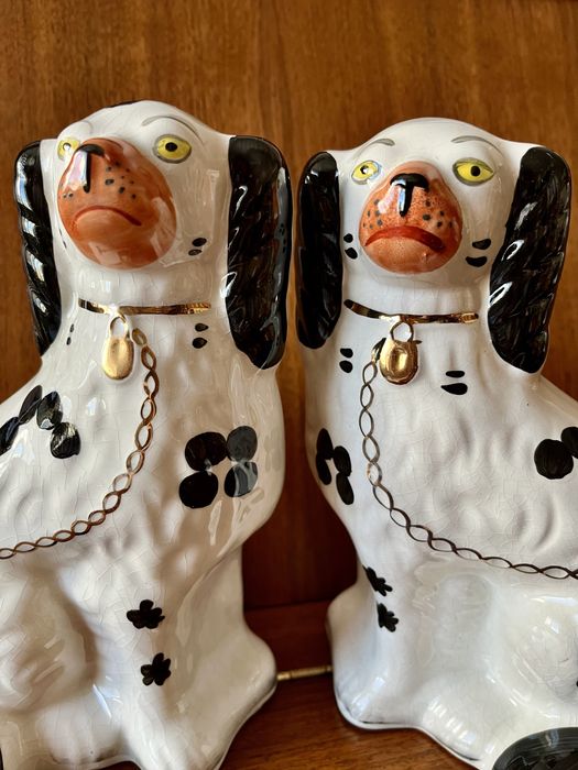**ARTHUR WOOD Vintage Duże Psy Kominkowe Spaniel Ceramika Figurka Pies