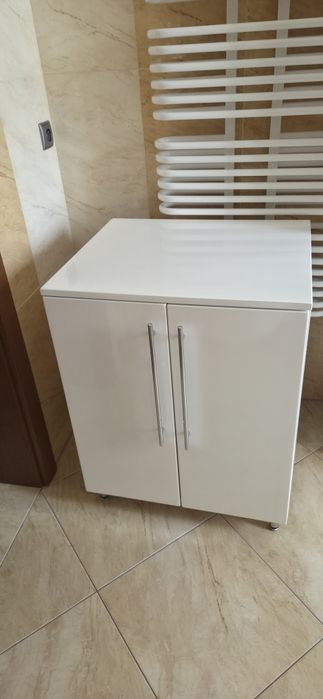 Szafka Łazienkowa Biały Połysk Perła Solidna