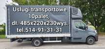 transport przeprowadzka bus plandeka 10palet