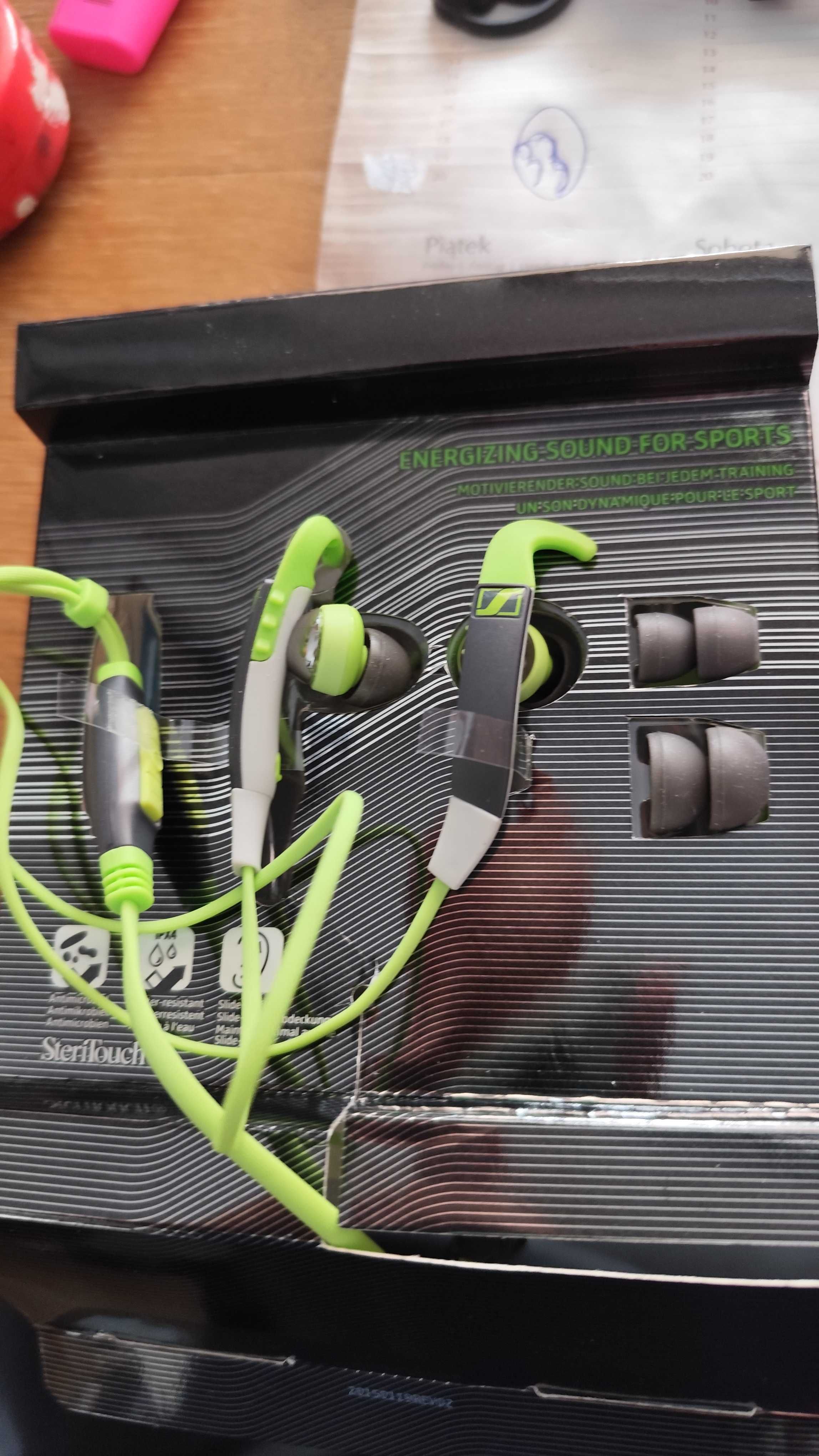 słuchawki douszne sport, sennheiser cx 686g, jak nowe (Nowe 317 zł)