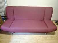Sofa rozkładana / kanapa 3-osobowa – bordowa