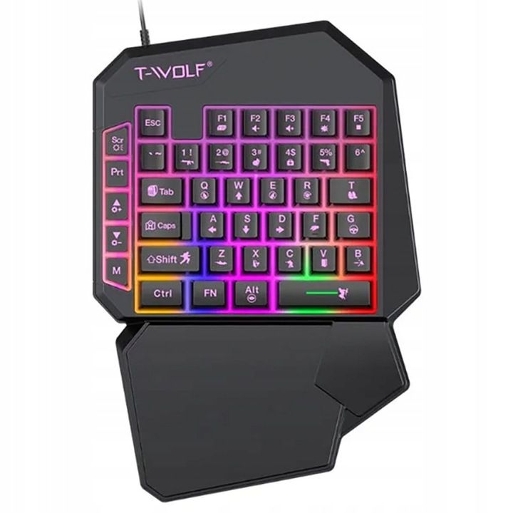 Klawiatura Dla Graczy Na Rękę Gamingowa Led Keypad