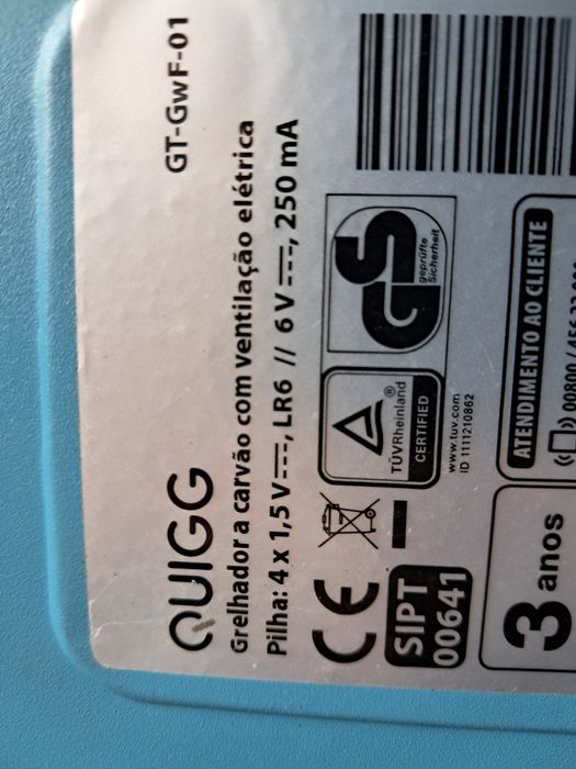 Grelhador do carvão com ventoinha electrica