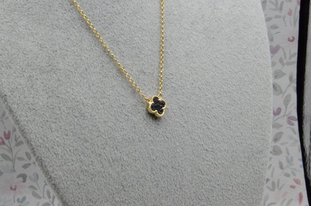 Celebrytka łańcuszek koniczynka Nowy złoty 585 47 cm