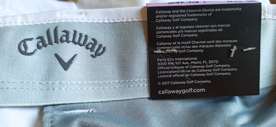 Callaway Chev Tech golf shorts . Spodenki golfowe . Nowe