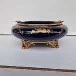 Popielniczka (Porcelana-Mosiądz) wys 8 cm szer 18-18 cm