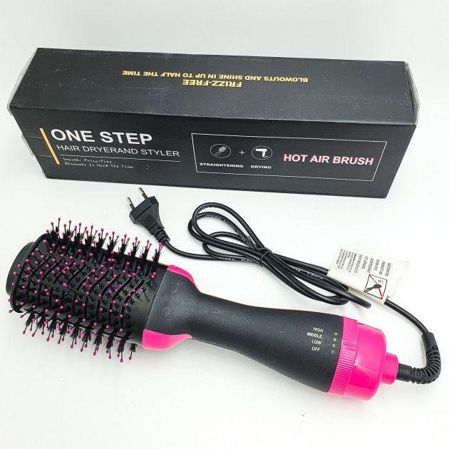 Фен Щітка гребінець 3в1 One step Hair Dryer 1000 Вт 3 режими випрямляч