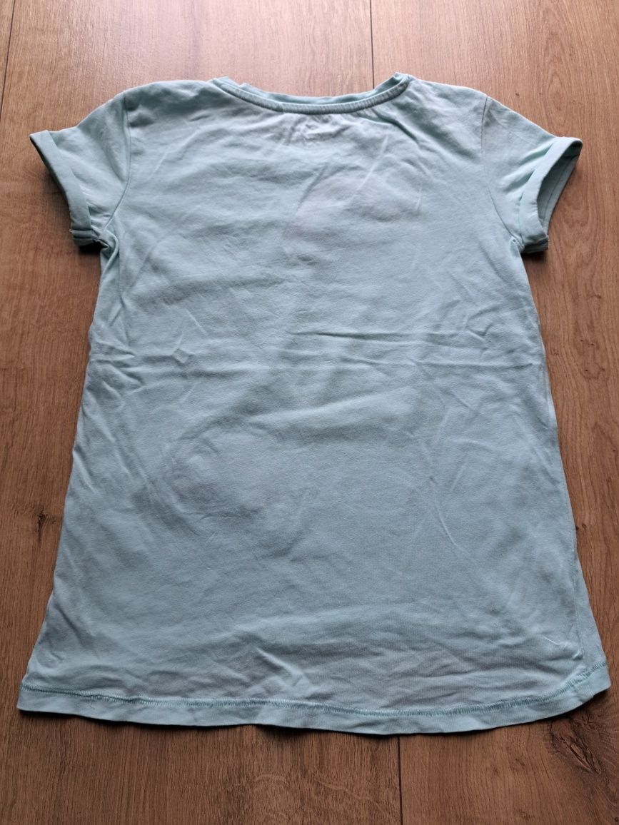 Cool club bluzeczka tęcza brokat cekiny T-shirt krótki rękaw rozm 140