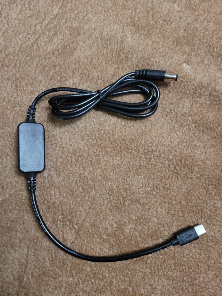 Кабель USB Type-C DC 12В штекер 5.5х2.1 мм для живлення роутера