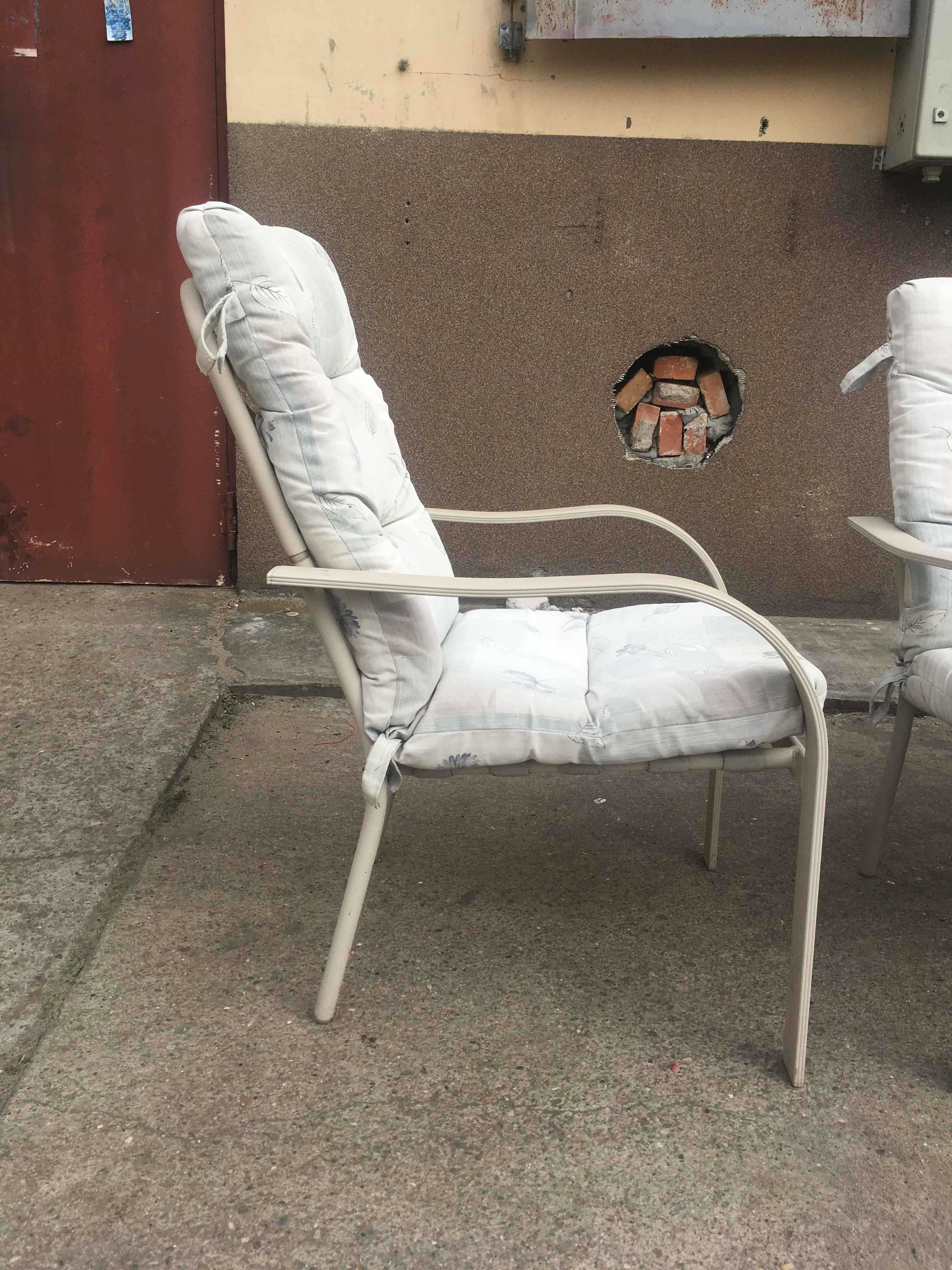 Krzesła fotele ogrodowe tarasowe  aluminiowe poduchy