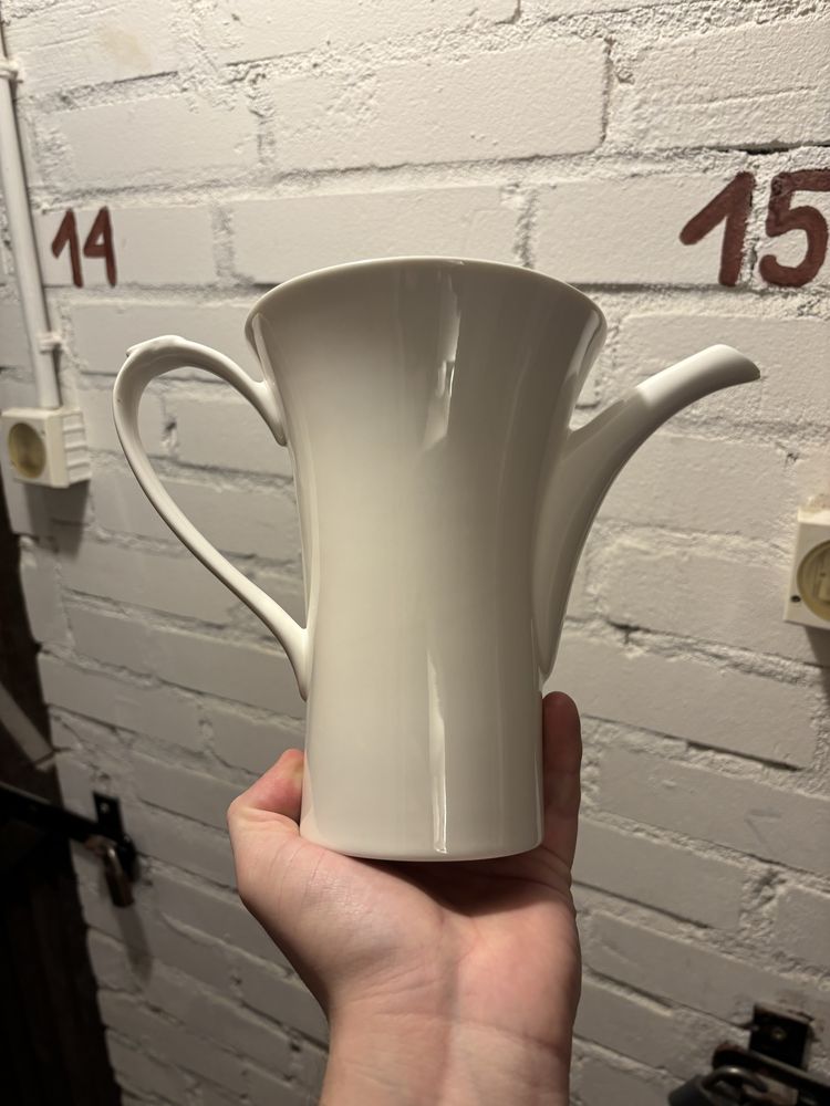 Dzbanek imbryk Lorel Karolina porcelana fine bone china ecru kremowa
