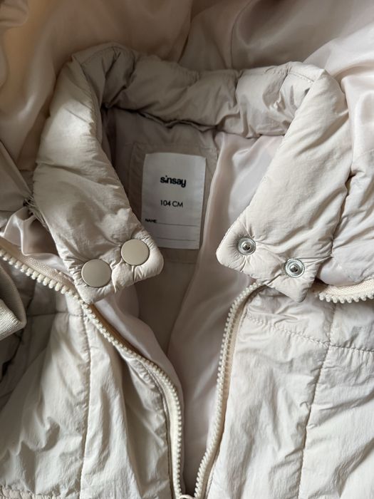 Куртка зима беж довга