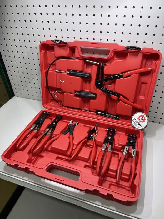 Набор клещей для снятия хомутов, 9 предметов