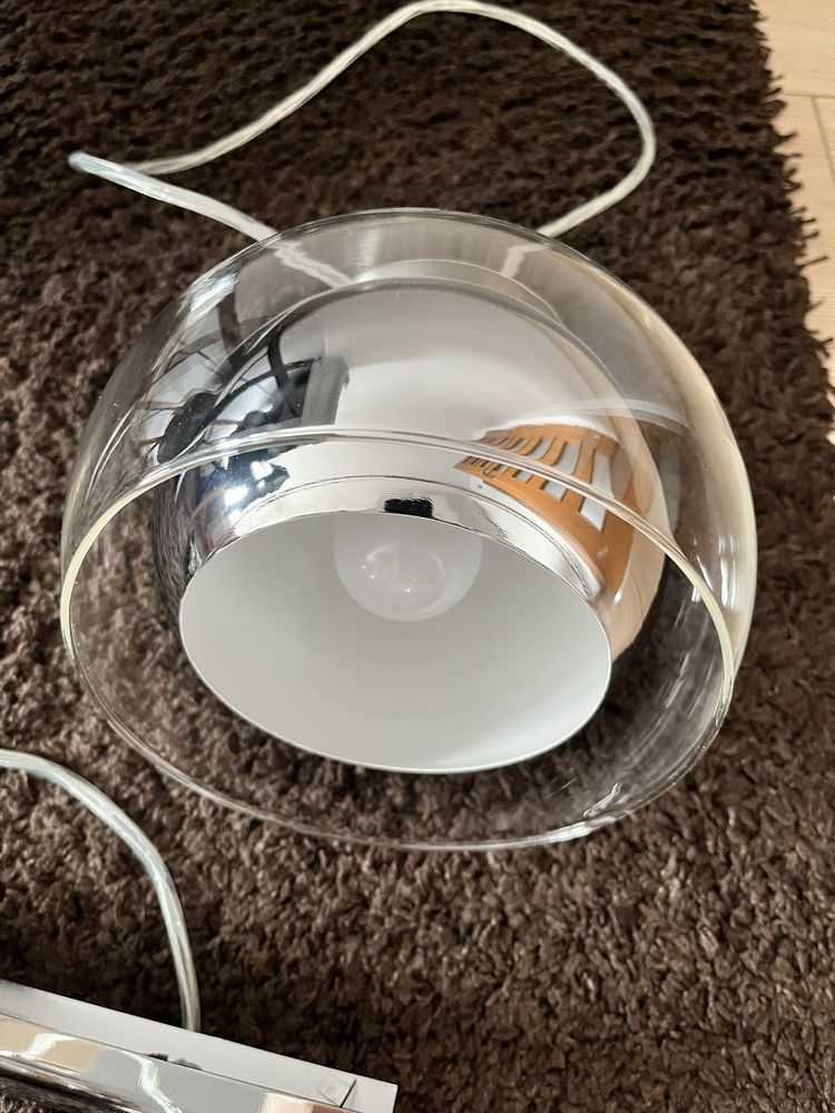 Lampy wiszące szklane zestaw 3+1