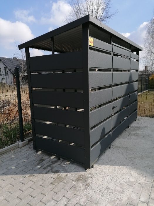 Śmietnik, wiata śmietnikowa, altana panelowa, schowek na rowery