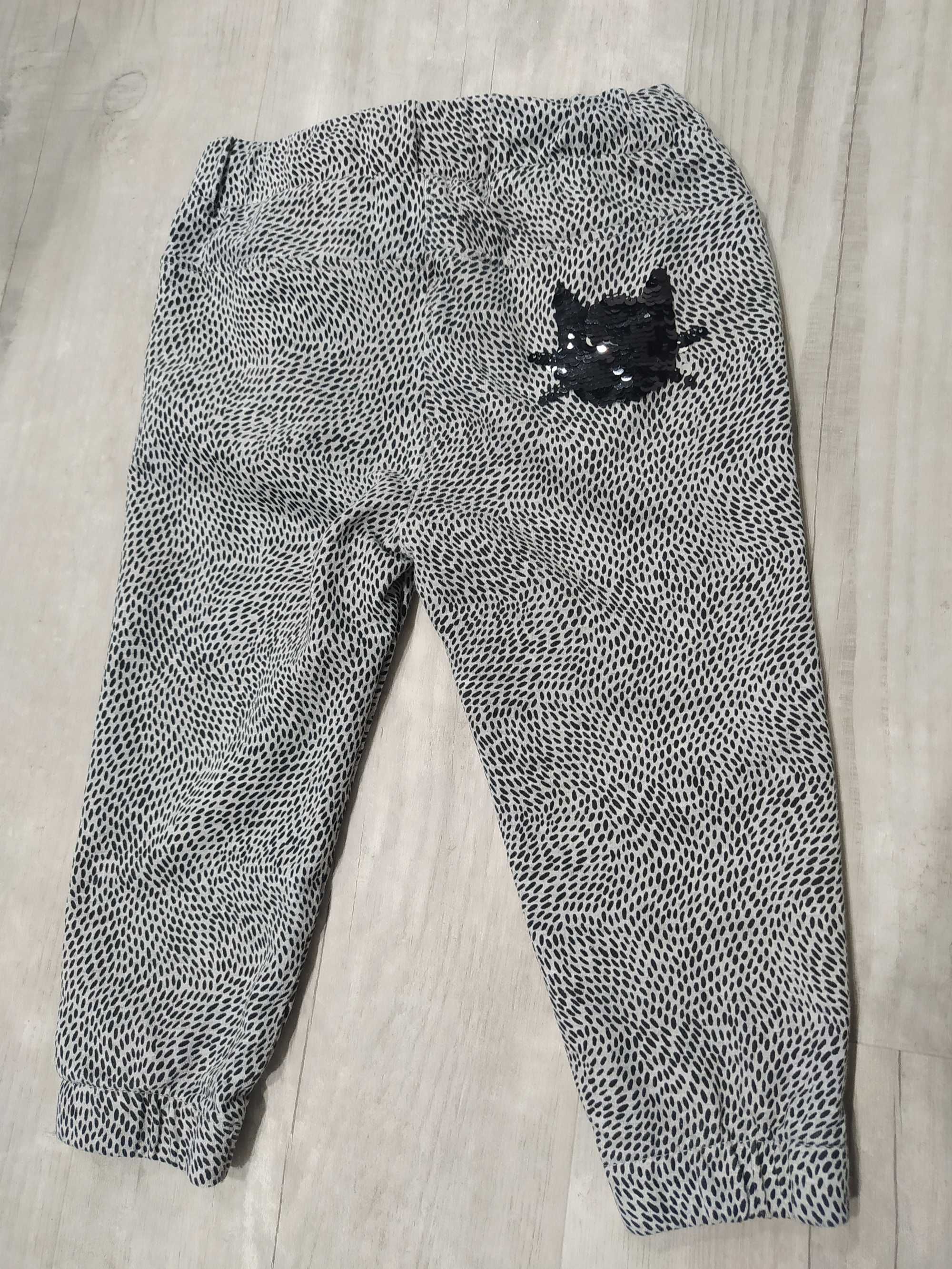 Cekinowy kotek, Komplet tunika + spodnie coccodrillo r. 92