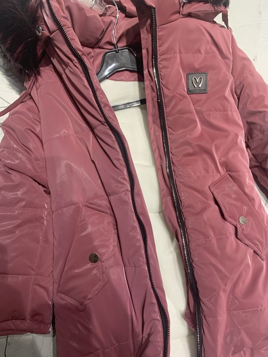 104-110-116-122-128–134,158 Зимова подовжена куртка пальто