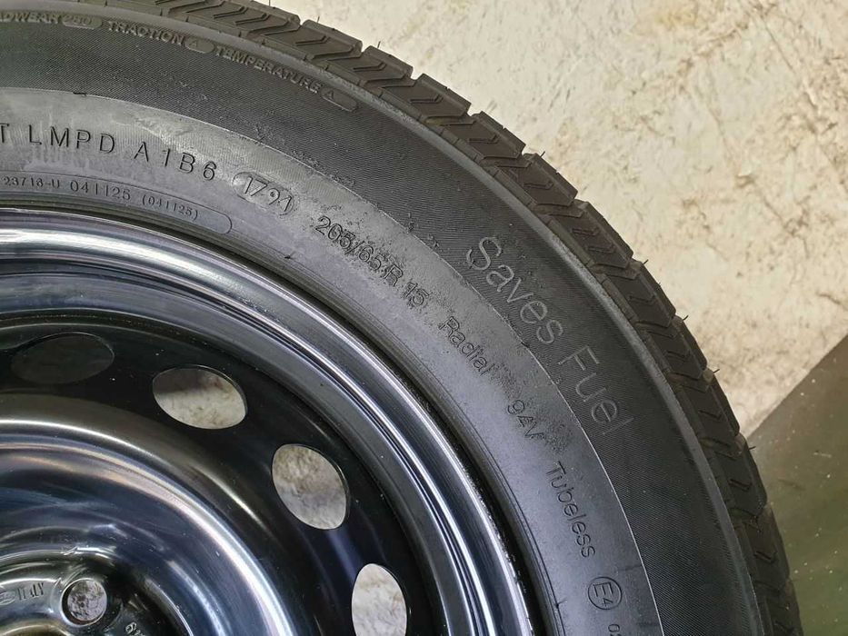 Felga Koło Zapas Volvo R15 5x108 opona Continental 205/65R15 8,2mm